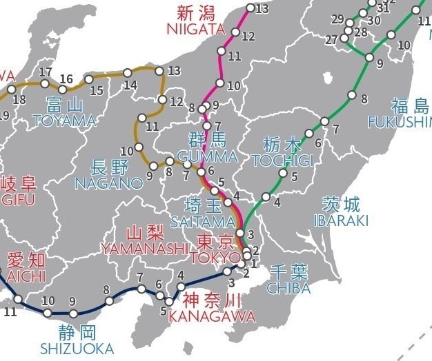 新幹線路線図ボード